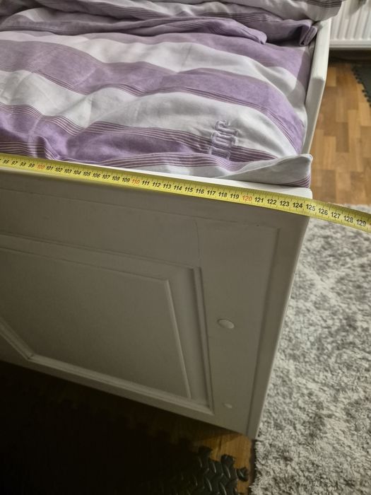Duże  dębowe Łóżko  3 osobowe z materacami