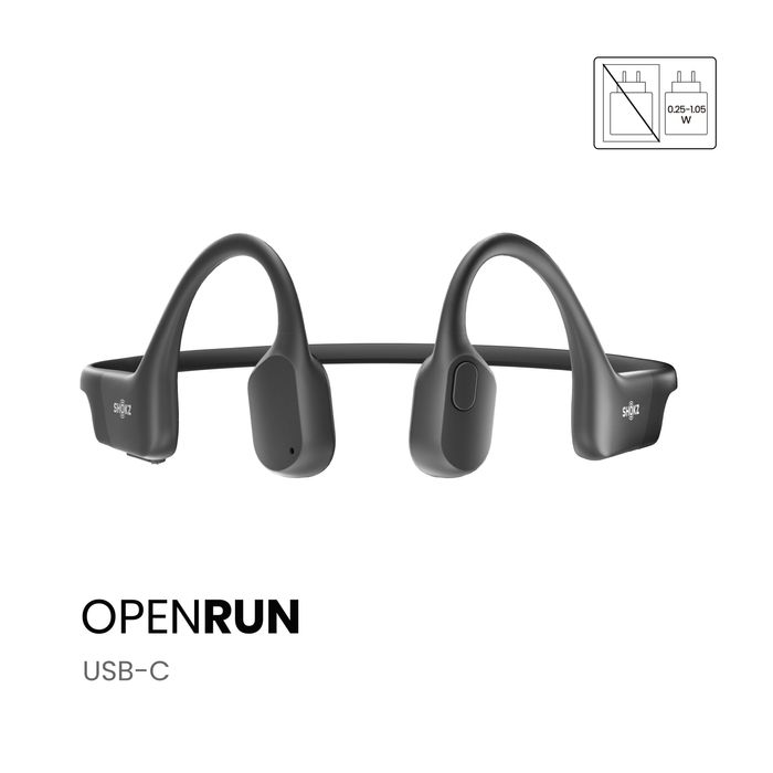 Auriculares de Desporto "Orelhas Livres" OpenRun USB-C Preto
