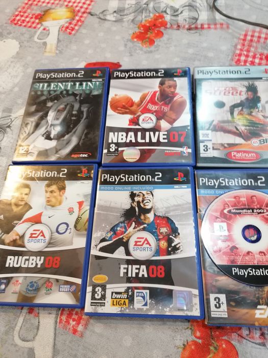 PS 2,Impecável, com 6 jogos
