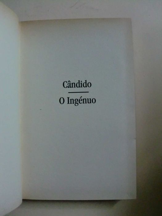 Cândido - O Ingénuo
de Voltaire