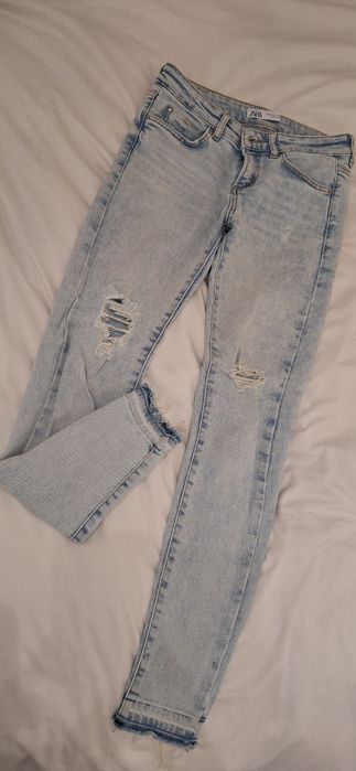 Zara jasne jeansy 36