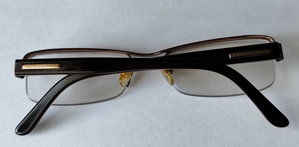 Burberry B1094 oryginał logo idealne okulary oprawki brązowe złote