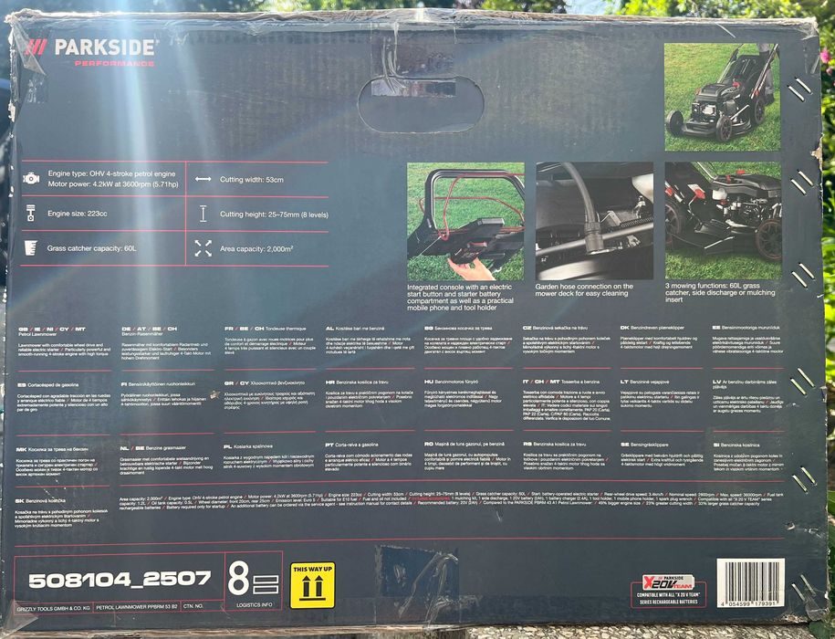 Kosiarka spalinowa Parkside PERFORMANCE PPBRM 53 B2 z rozrusz. eletr. 5 KM MOCNA