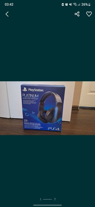 Ps4 wireless headset + plug+ cable+ box