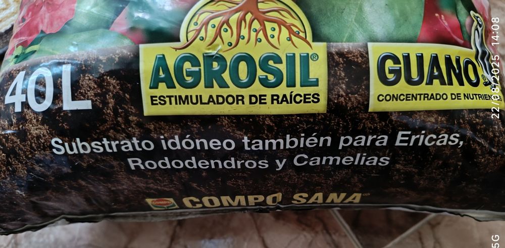Terra para hortênsias e plantas de terra ácida, 40L conforme fotos