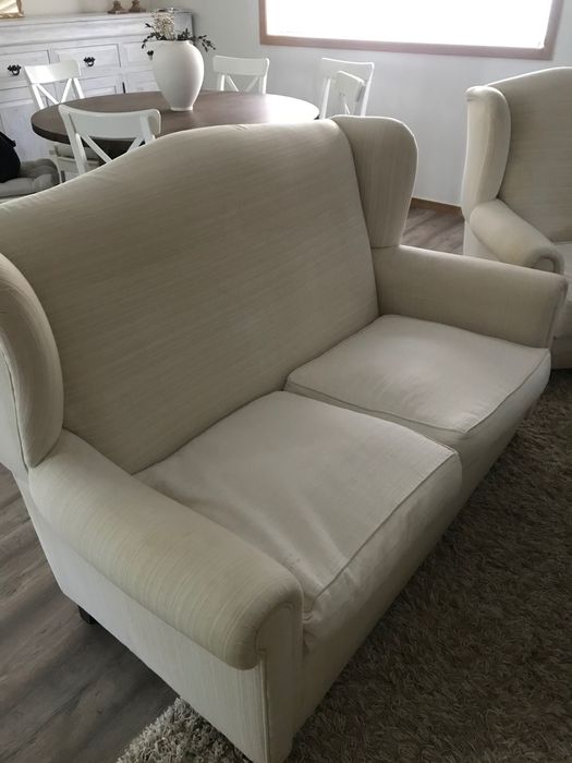 Sofás de tecido de cor branca