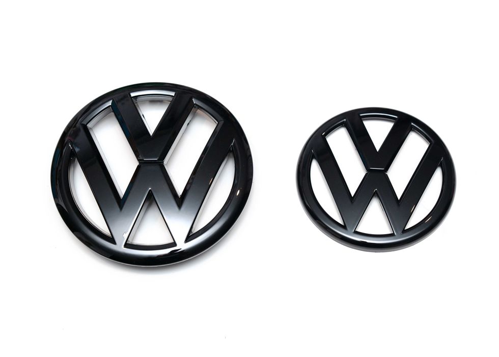 VW Golf VI mk6 emblematy czarne przód i tył piano black