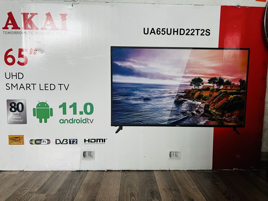 Продам новий  smart LED TV AKAI UA 65UHD22T2S
