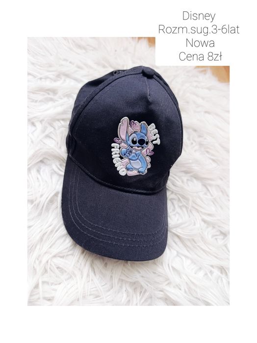 Czapka z daszkiem stitch Disney dla dziewczynki w rozmiarze 3-6lat nowa