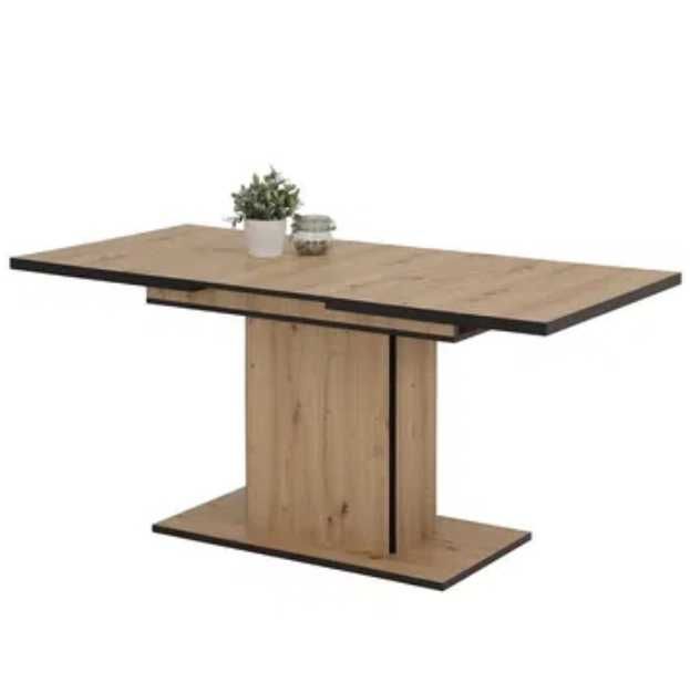 Funkcjonalna ława rozkładana w dębowym kolorze