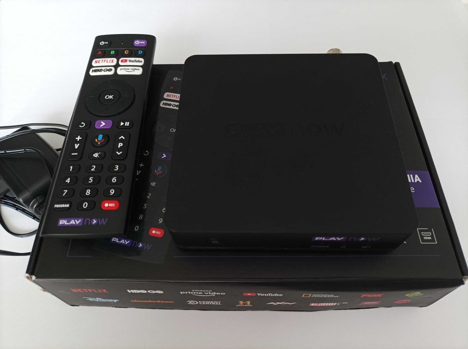 Play Now Box TV 2 Android 12 DVB-T2 tuner / Smart Box Kraków Czyżyny ...