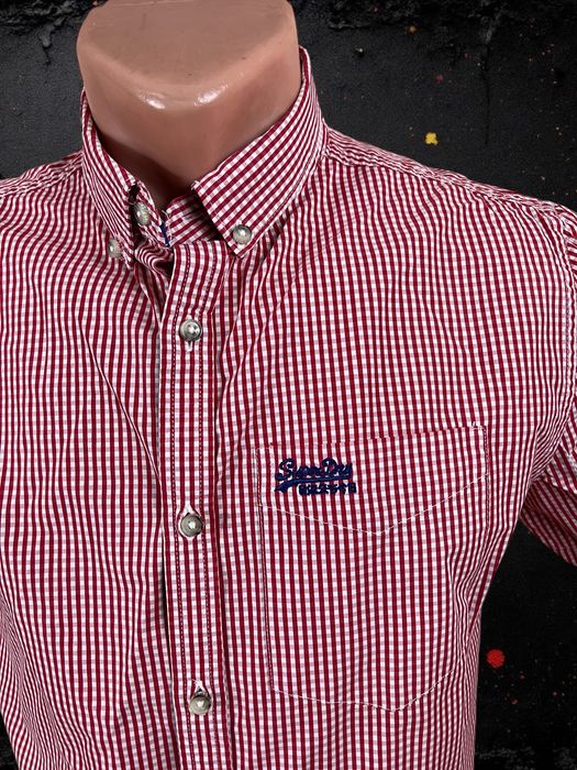 Superdry London Button Down roz. L męska koszula w kratkę