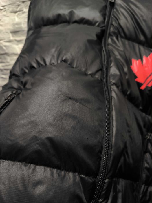 Kurtka Dsquared2 DSQ2 Puchowa Zimowa Czarna Logo Męska