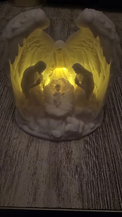 Presépio Lithophane com Anjo