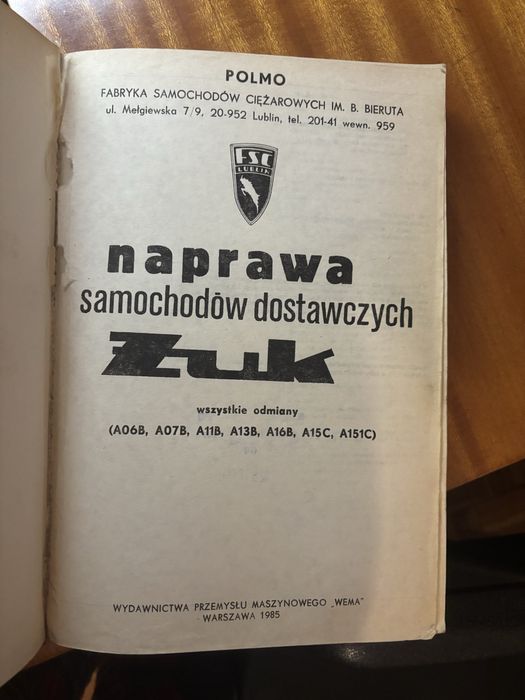 Instrukcja naprawy ŻUK - unikat PRL 1984