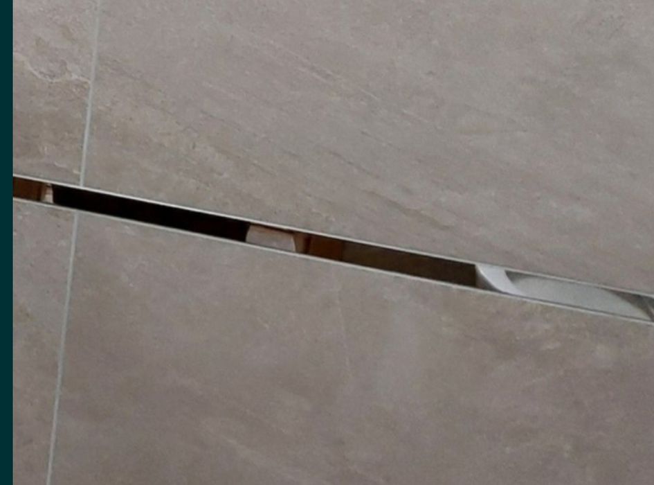 Listwa profil C, stal nierdzewna, do łazienki, dł. 180cm