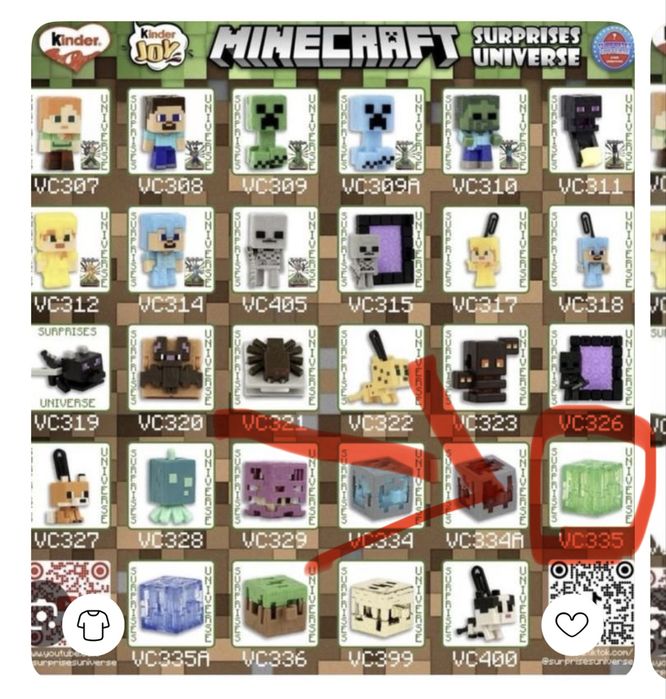 Lego minecraft kinder joy
