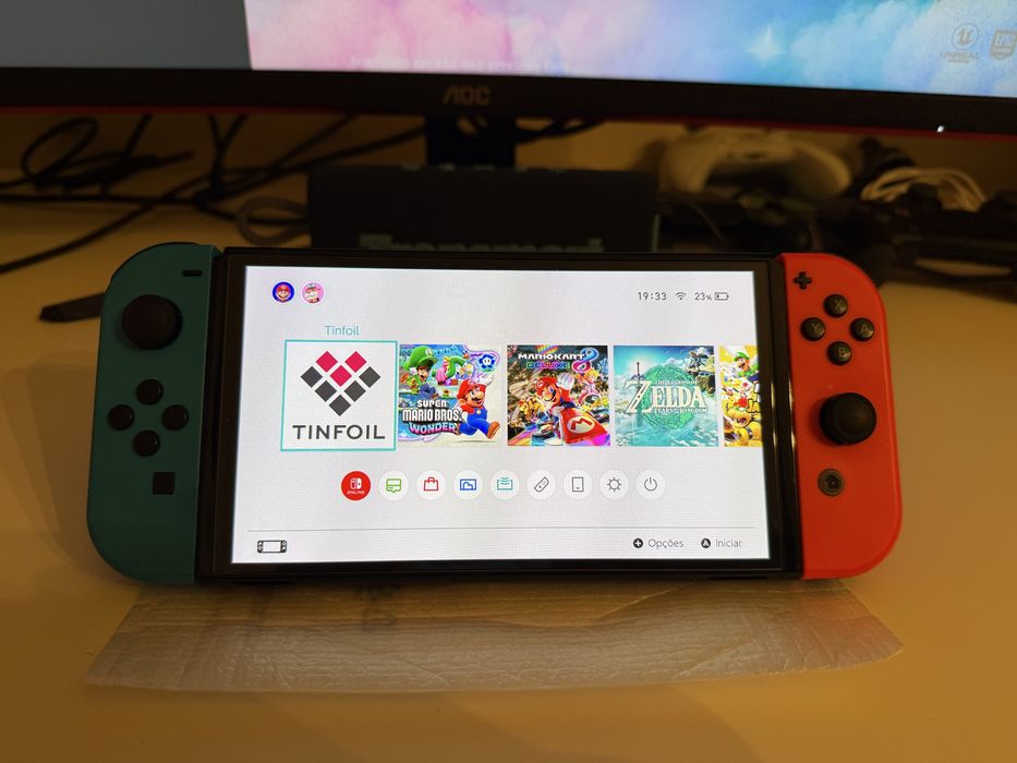 Nintendo Switch Oled desbloqueado aceito trocas