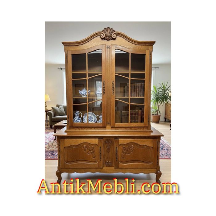 Дубова вітрина сервант Франція витрина дерево 4147