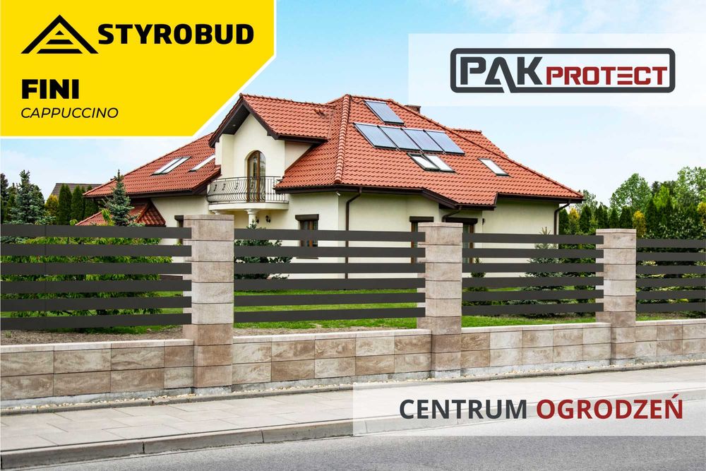 Pustak bloczek ogrodzeniowy FINI Ogrodzenie nowoczesne Modułowe