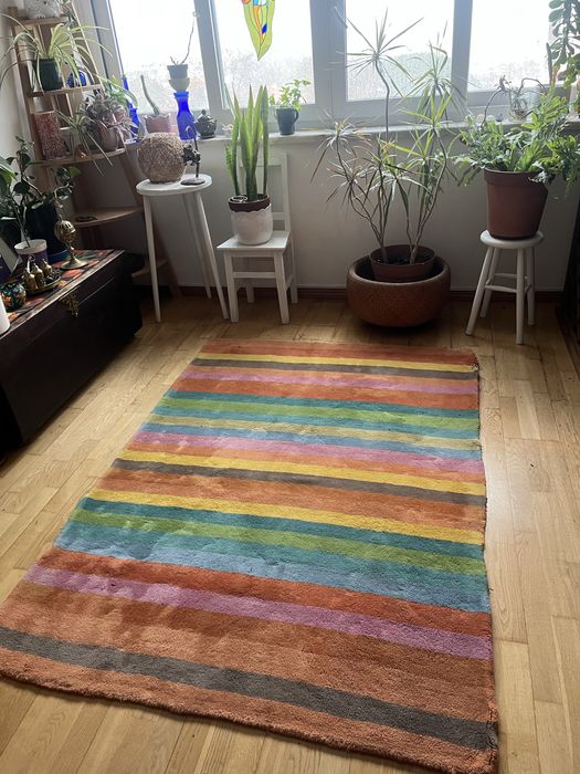 Tapete grande de lã do Gato Preto