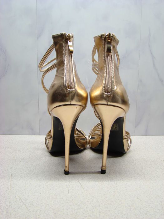 Boohoo szpilki sandałki złote r40 seksowne buty na wysokim obcasie