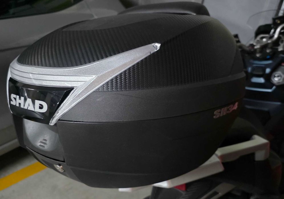 Top case Shad sh34 + suporte traseiro