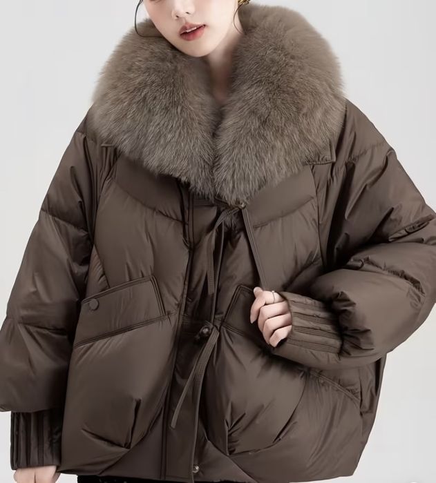 Куртка пуховичок шоколад л-хл