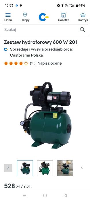 Hydrofor 600W 20L nowy