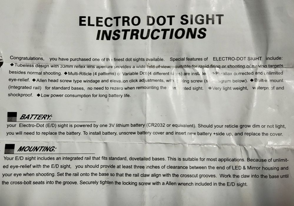 Red Dot ótimo para caça