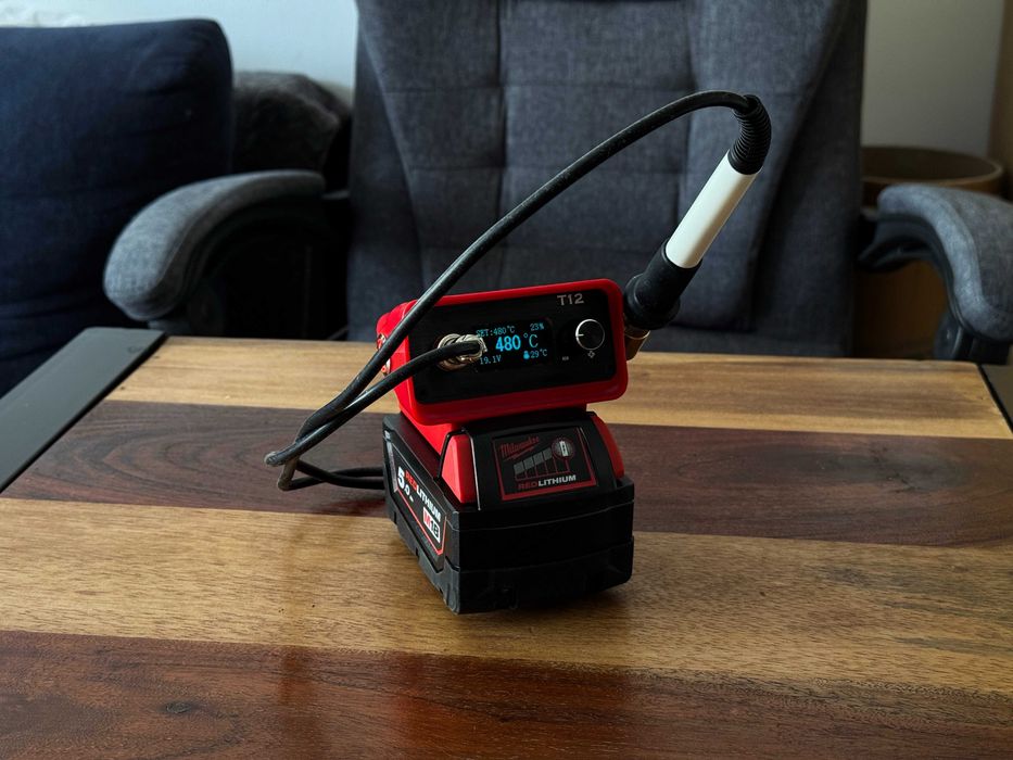 Przenośna Stacja Lutownicza Do 480º Grot T12 na Baterie MILWAUKEE M18