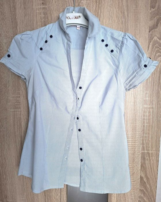 Jasnoniebieska bluzka wizytowa, marka Tally Weijl, rozmiar S/36