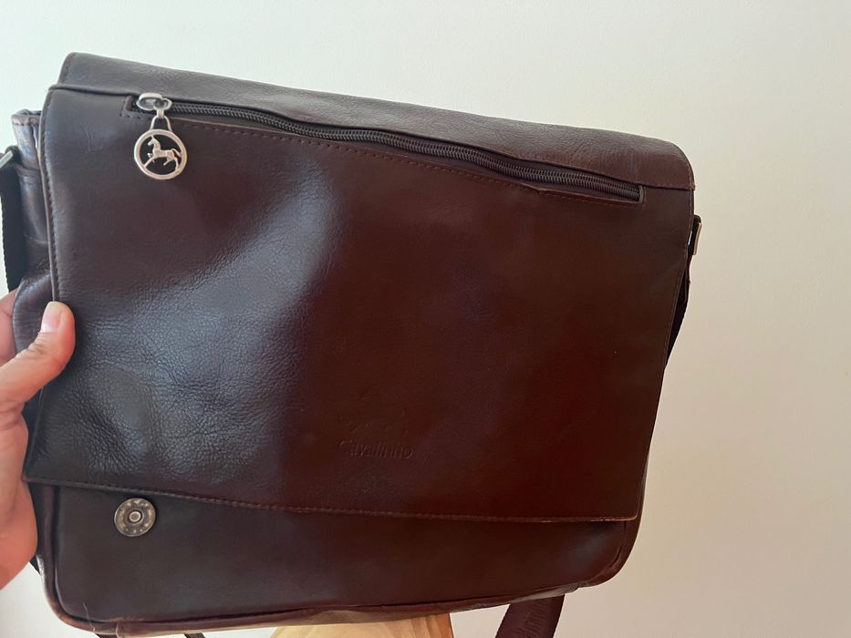 Pasta Unissexo Cavalinho em couro genuíno