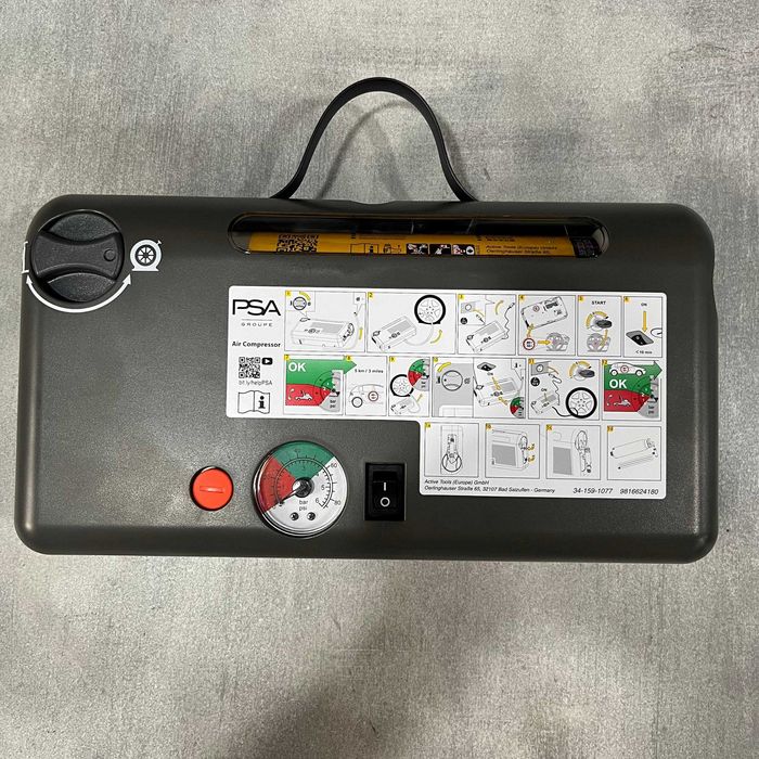 Компресор з герметиком для ремонту шин PSA (Peugeot Citroën Opel)