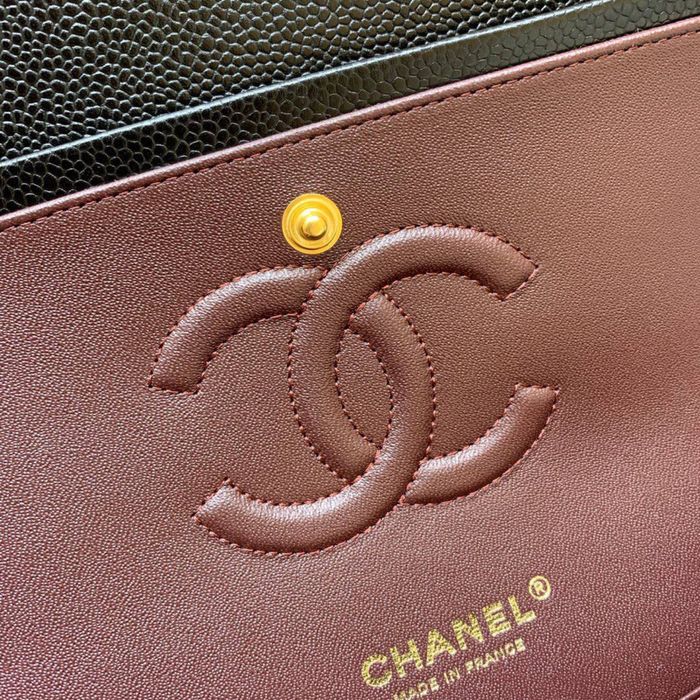 Сумка Chanel classic flap bag 25 см повний комплект бутика шкіра икра