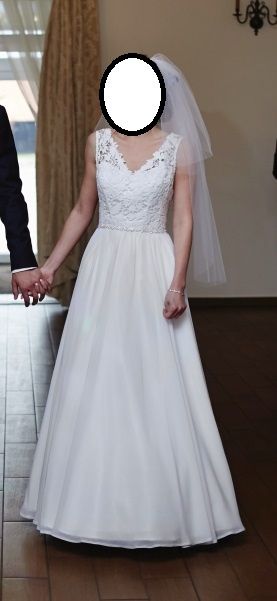 Suknia ślubna z muślinu