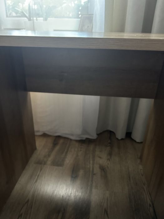 Biurko Balder 120 cm z drzwiami i szufladą dąb riviera/biały