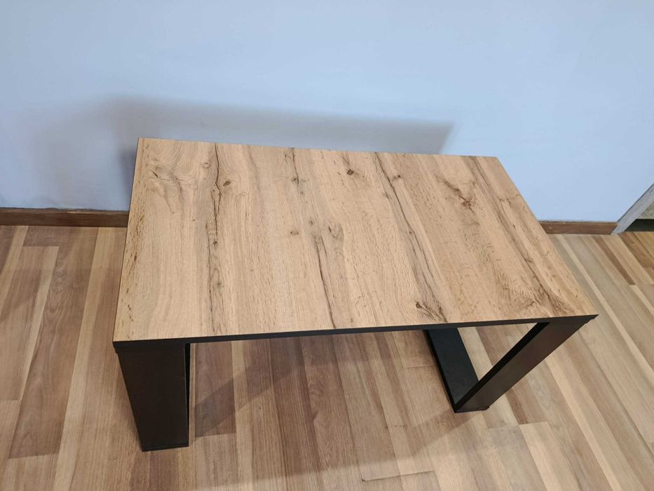 Szafka RTV. Stolik kawowy LOFT. Dąb wotan, czarny