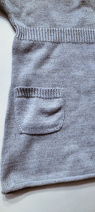 Piękna sukienka szara ze srebrną nitką 4 lata White City by Lisa Rose