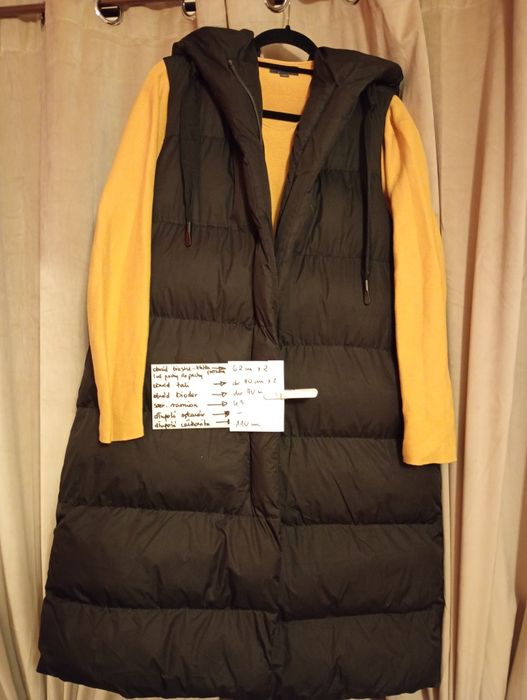 Kamizelka puchowa  damska dwustronna z kapturem xxl