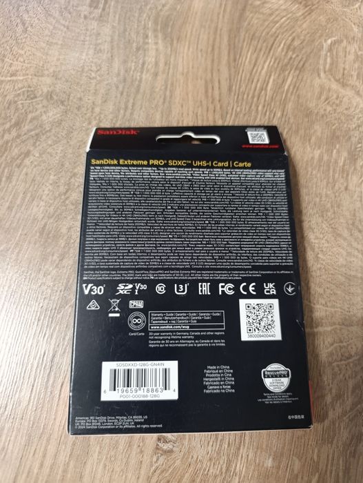 Карта пам'яті SanDisk Extreme PRO SDXC UHS-I ємністю 128 гб