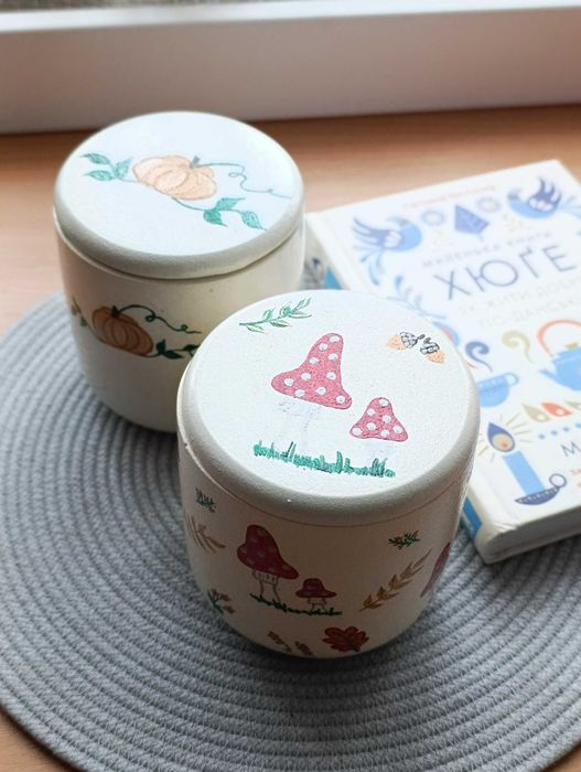 Соєві свічки в гіпсовому кашпо