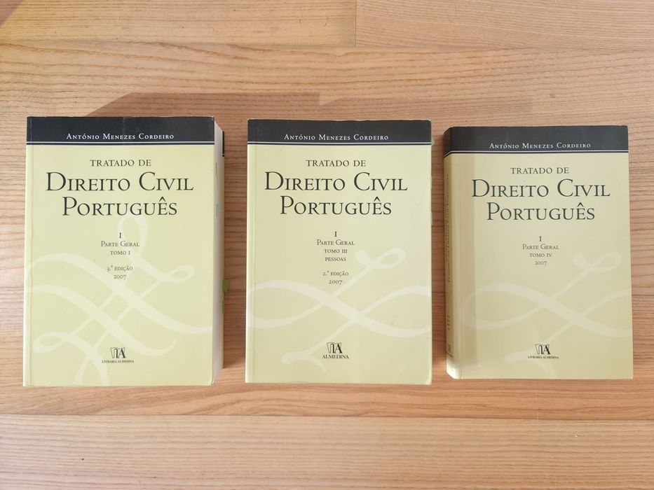 Tratado de Direito Civil - António Menezes Cordeiro - Tomo I, III, IV