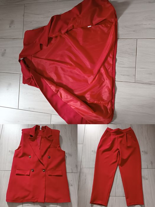 Garnitur damski uni na S M L kamizelka+ spodnie