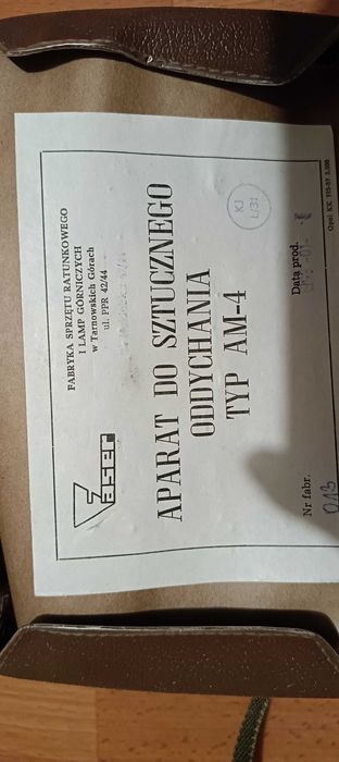 Aparat do sztucznego oddychania typ AM-4M. Rok produkcji 1993