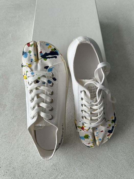 Кеды Maison Margiela tabi paint splatter оригинал