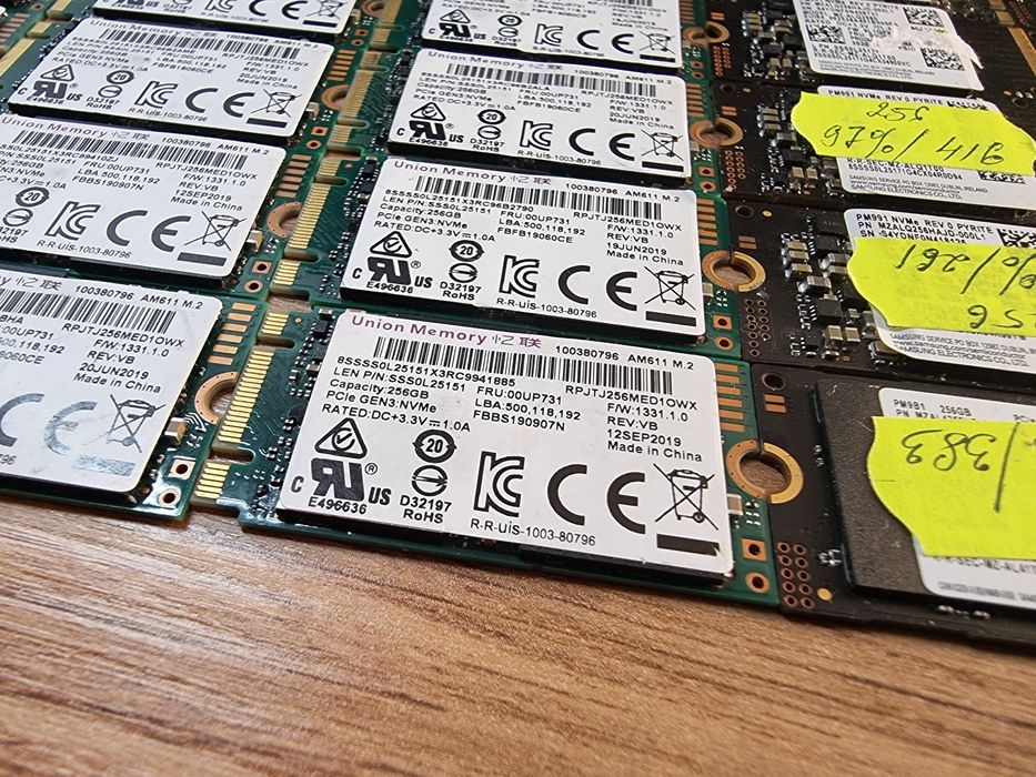 SSD M.2 nvme 256gb Samsung Hynix Memory Union
