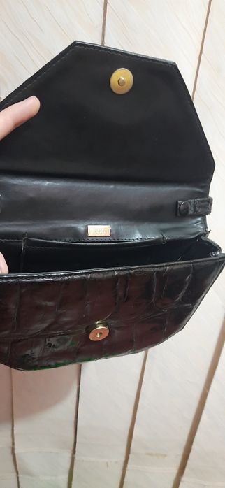 Сумочка лакована брендова ,натуральна шкіра крокодил