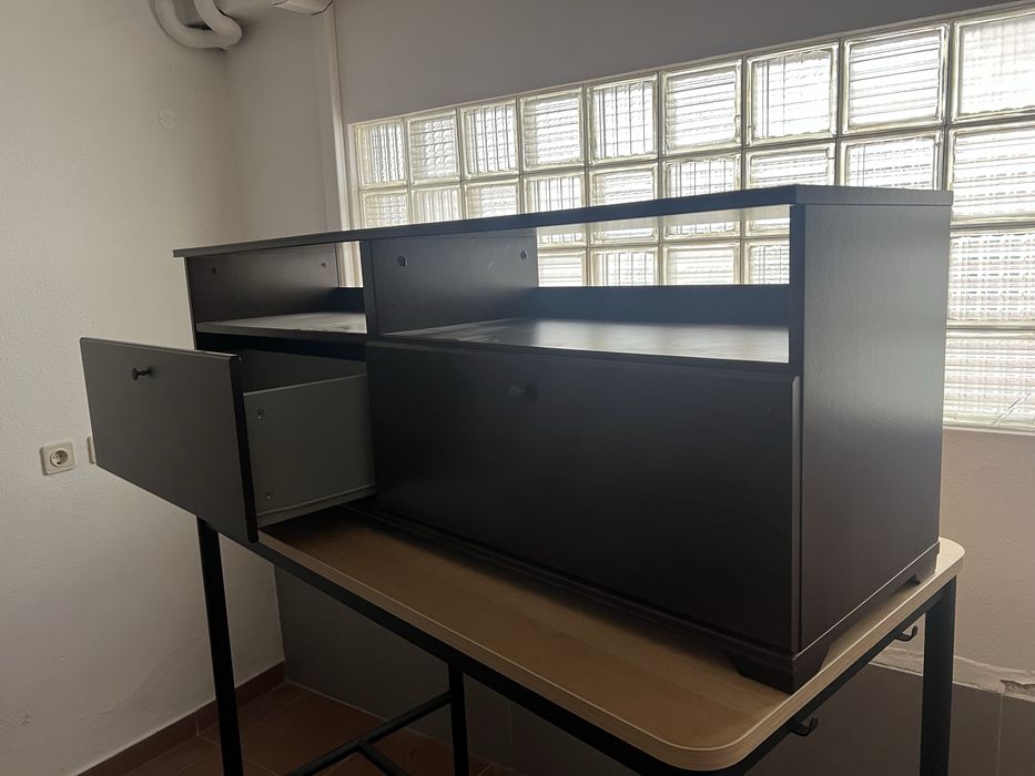 Aparador/comoda tipo cor nogueira