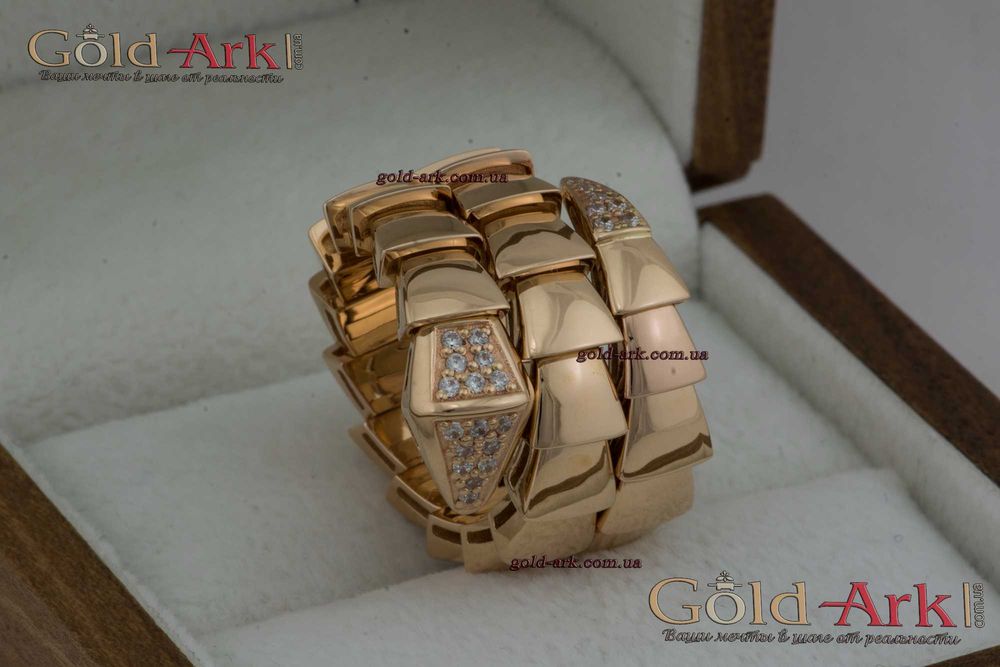 Каблучка змія в червоному 585